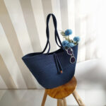 Dark Blue Beach Bag